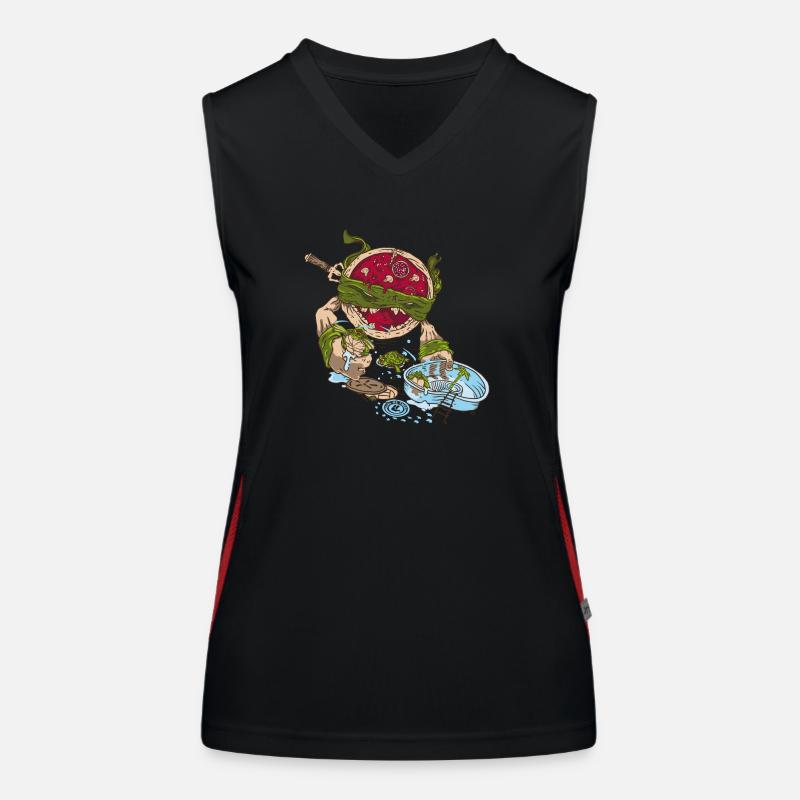 PIZZA NINJA Débardeur respirant contrasté Femme