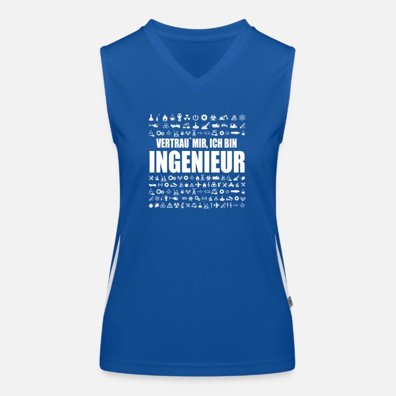 Vertrau mir ich bin Ingenieur Funktionelles Kontrast-Tank Top für Frauen