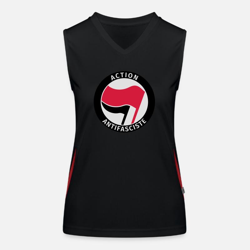 Action Antifasciste Funktionelles Kontrast-Tank Top für Frauen