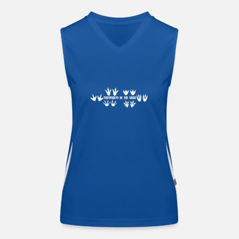 Footprints - Dinosaurs Funktionelles Kontrast-Tank Top für Frauen