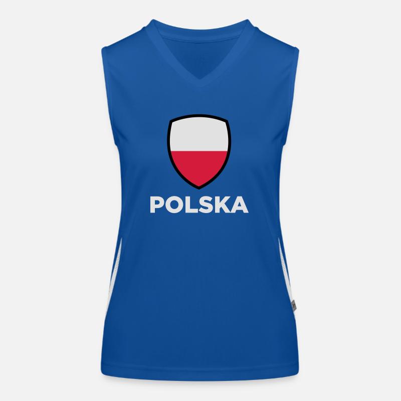 Drapeau national de Pologne Débardeur respirant contrasté Femme
