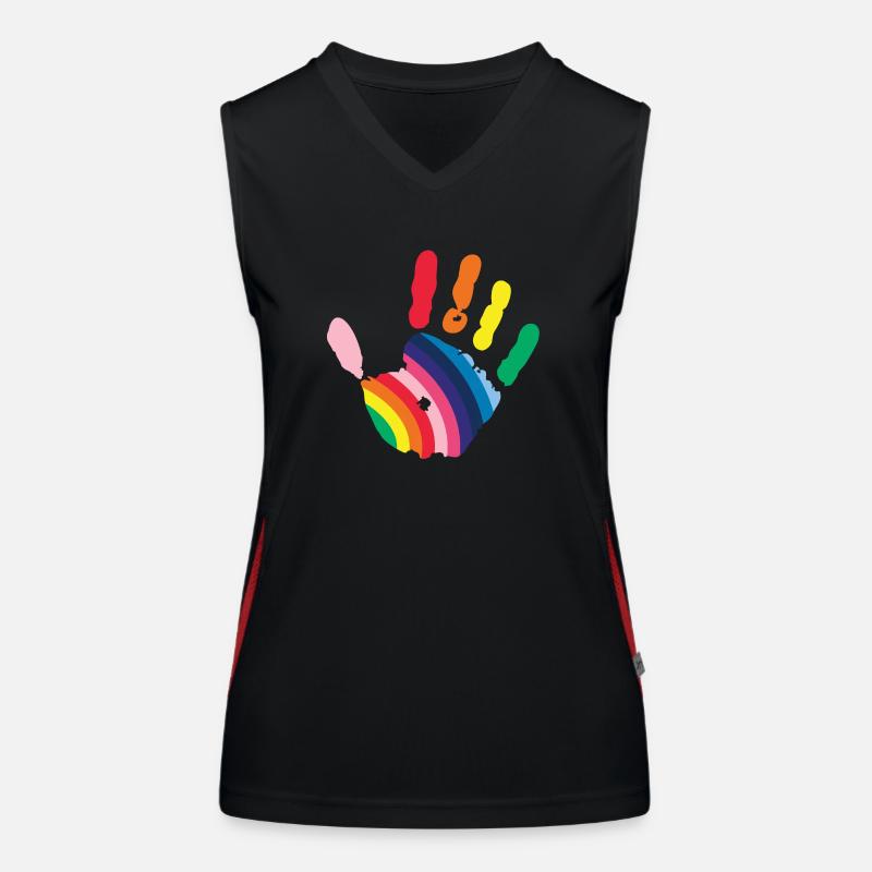 Hand Funktionelles Kontrast-Tank Top für Frauen