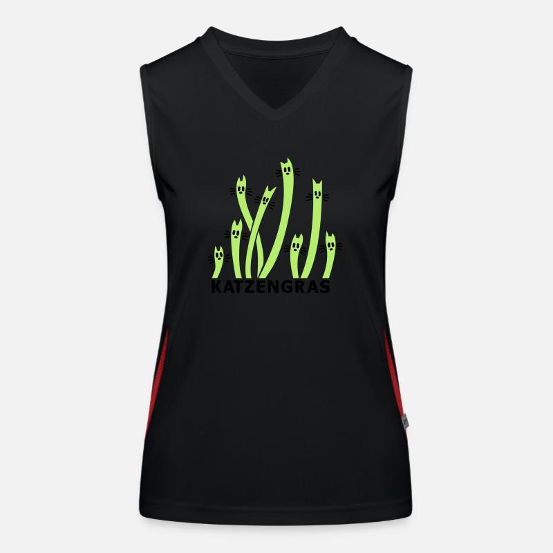 Cat Grass 2 Women's Functional Contrast Tank Top