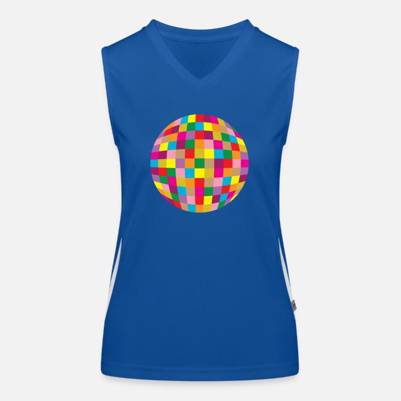 Disco ball Women's Functional Contrast Tank Top