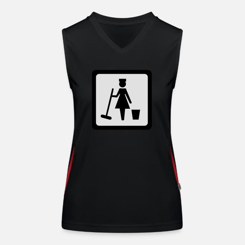 Putzfrau Funktionelles Kontrast-Tank Top für Frauen