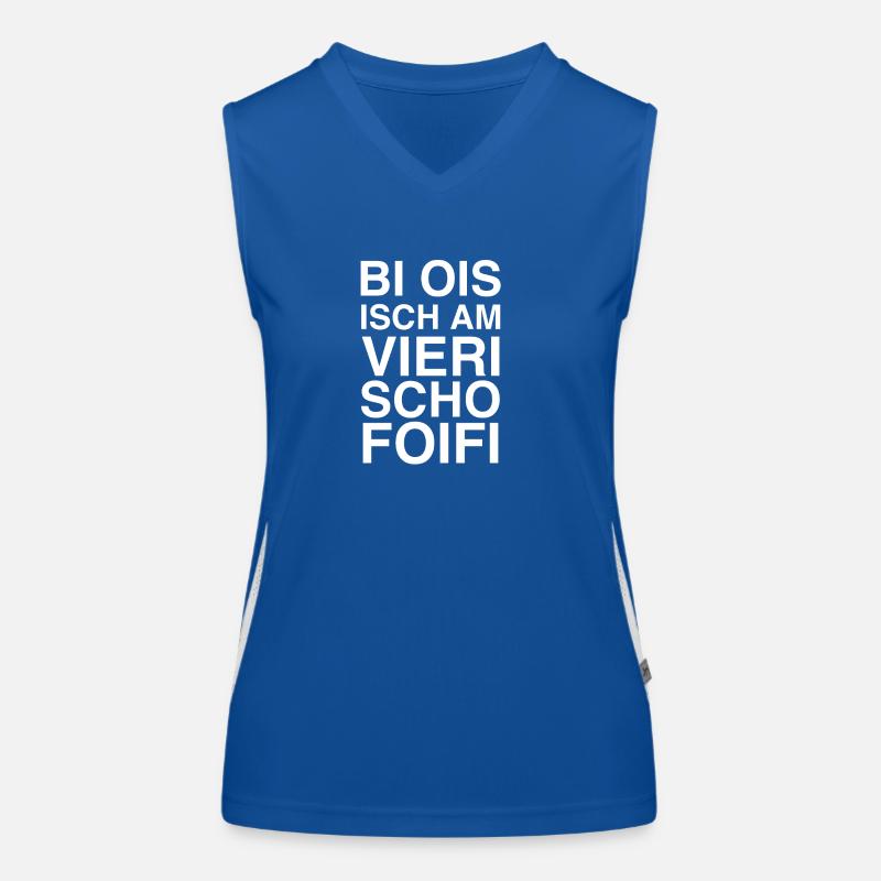 45 Schweizerdeutsch Funktionelles Kontrast-Tank Top für Frauen