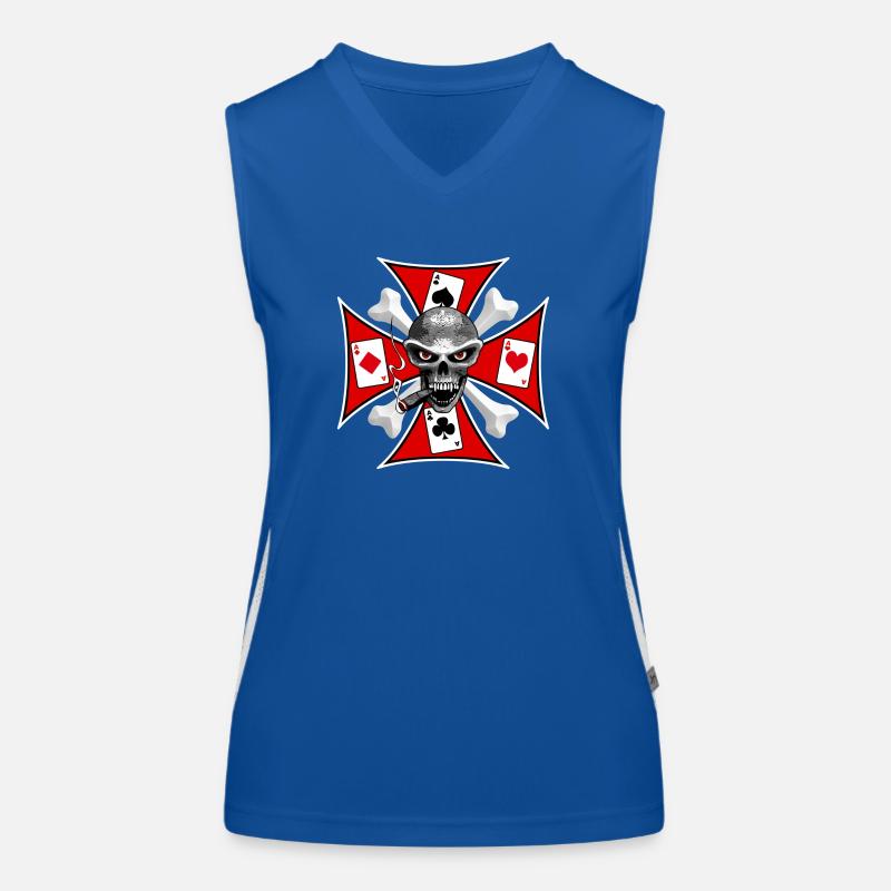 poker_design_07 Women's Functional Contrast Tank Top