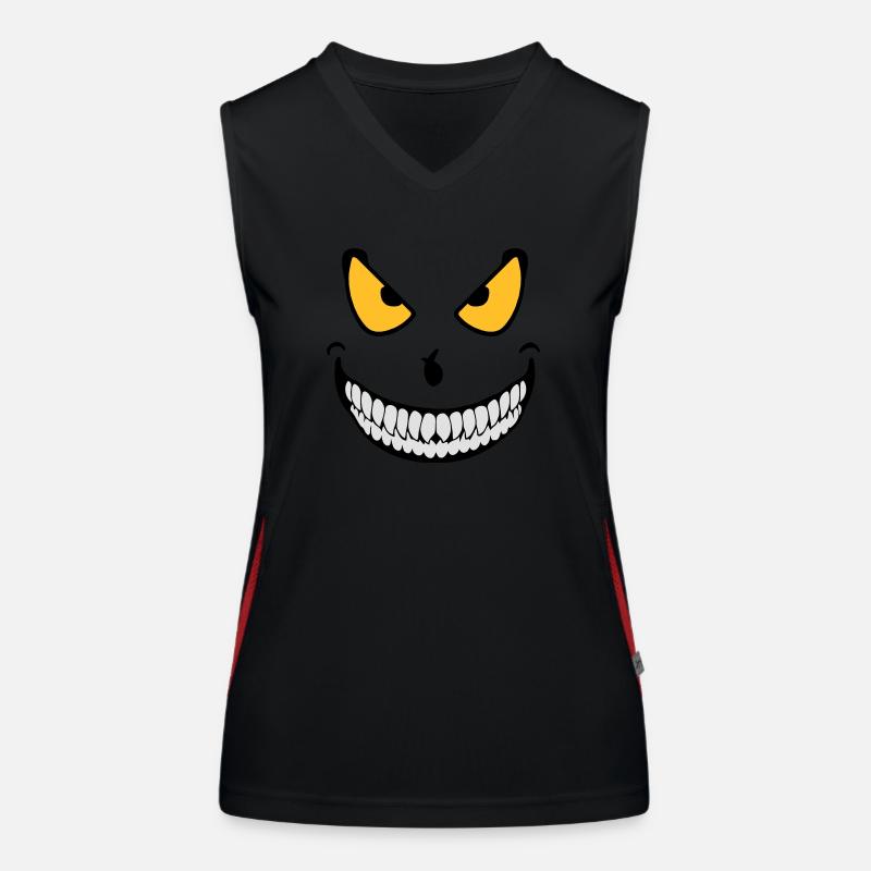 Halloween Monster (3c) Women's Functional Contrast Tank Top