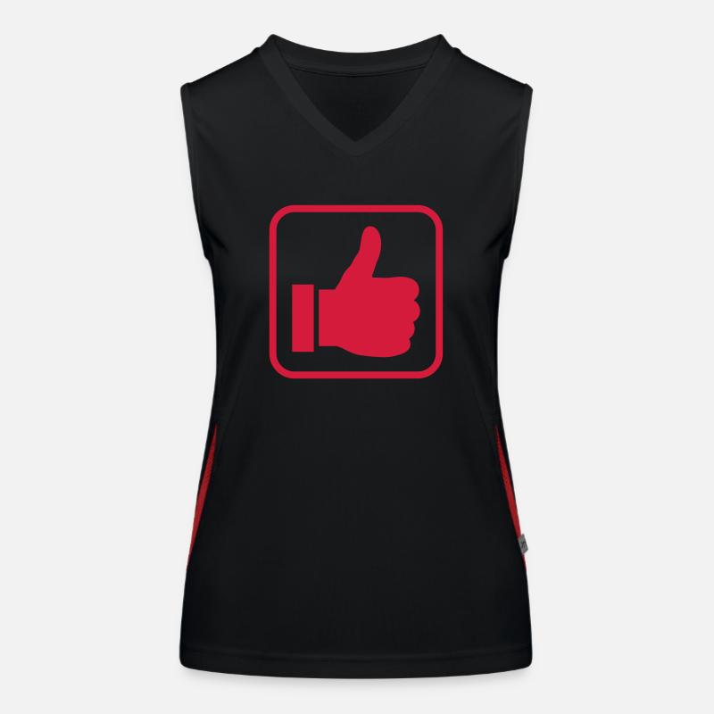 Like Button Funktionelles Kontrast-Tank Top für Frauen