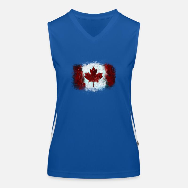 Graffiti drapeau canadien Débardeur respirant contrasté Femme