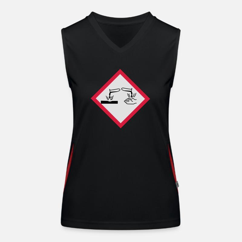 Gefahrstoffe ätzend Funktionelles Kontrast-Tank Top für Frauen