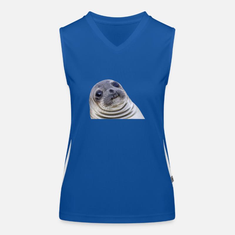 Lustige Robbe Funktionelles Kontrast-Tank Top für Frauen