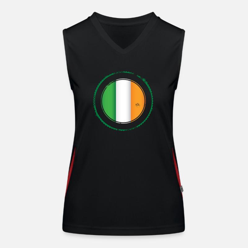 Irish flag uk Women's Functional Contrast Tank Top