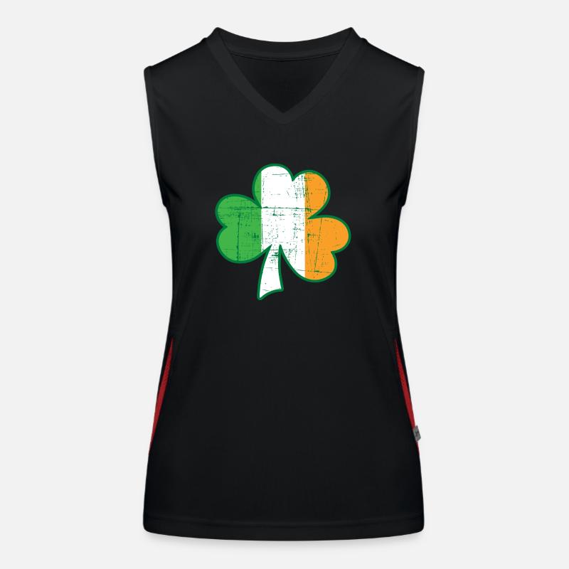 Irish flag de Funktionelles Kontrast-Tank Top für Frauen