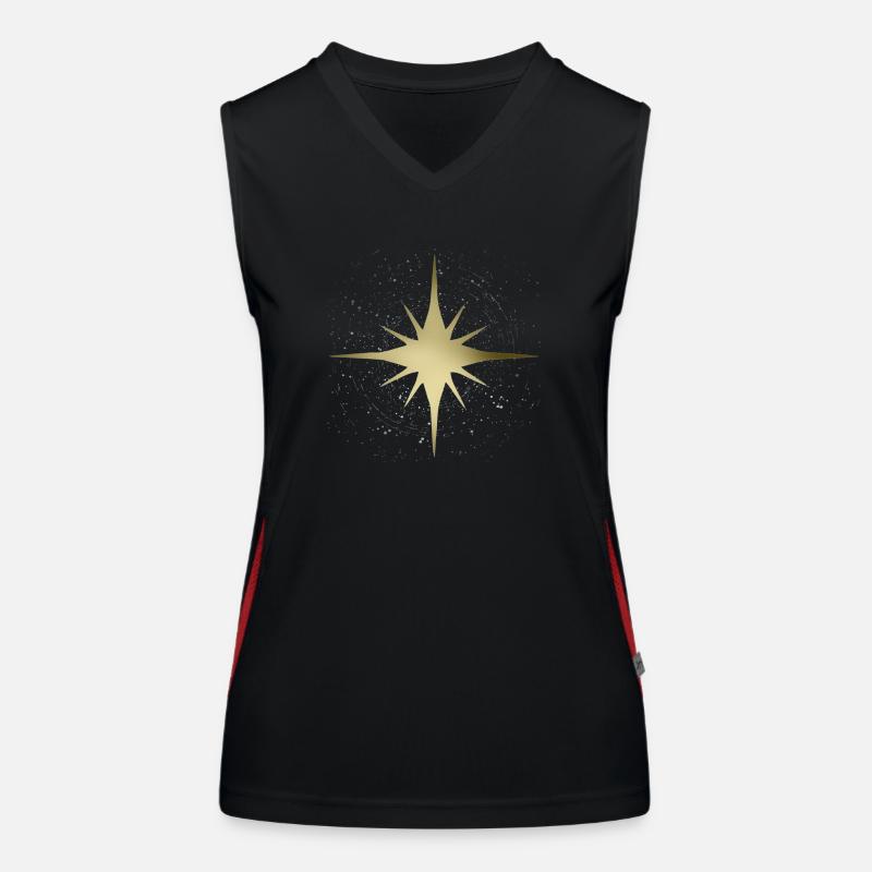 Weihnachtsstern Funktionelles Kontrast-Tank Top für Frauen