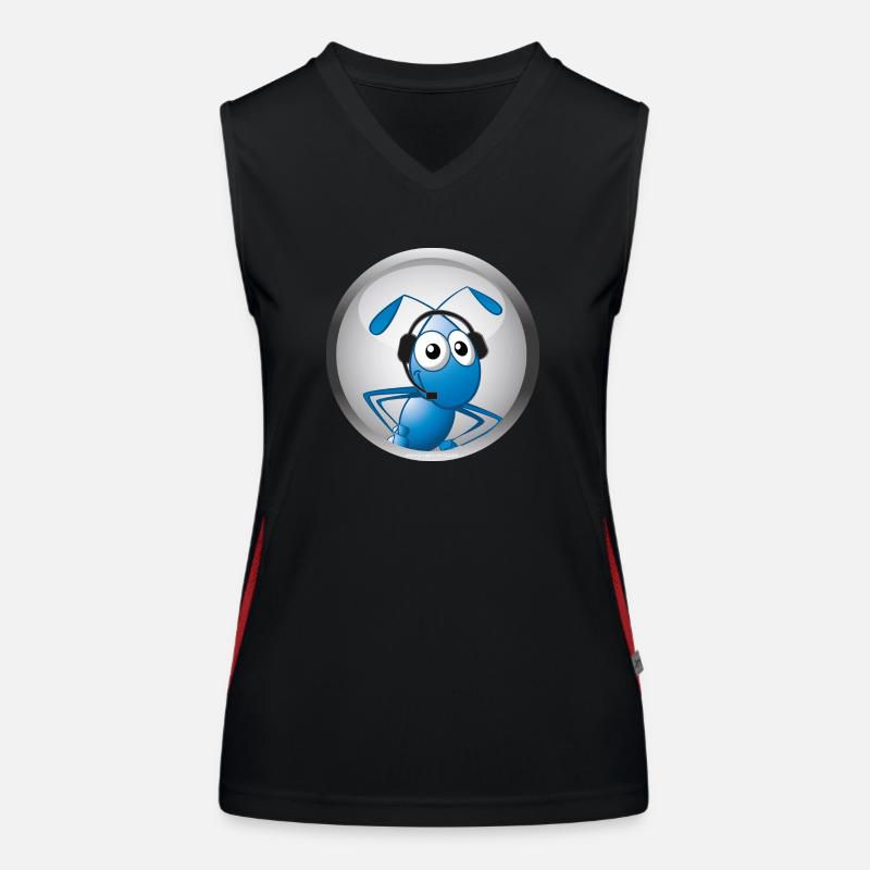 Ant with headset Débardeur respirant contrasté Femme