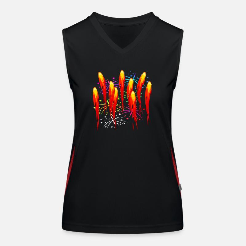 Fire fireworks fireworks Women's Functional Contrast Tank Top
