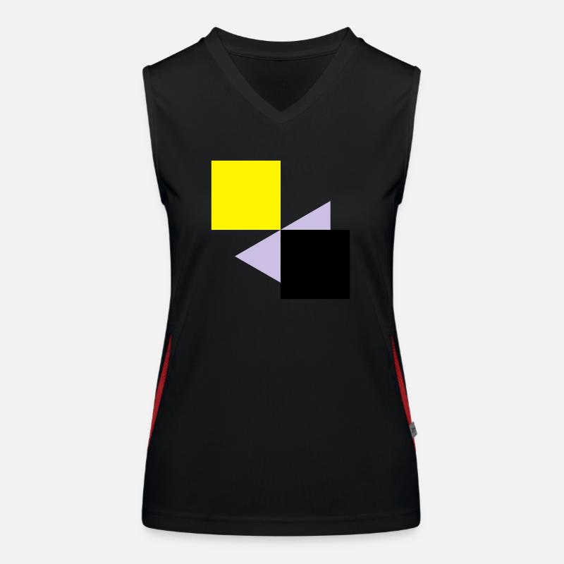 Abstrakte Quadrate Funktionelles Kontrast-Tank Top für Frauen