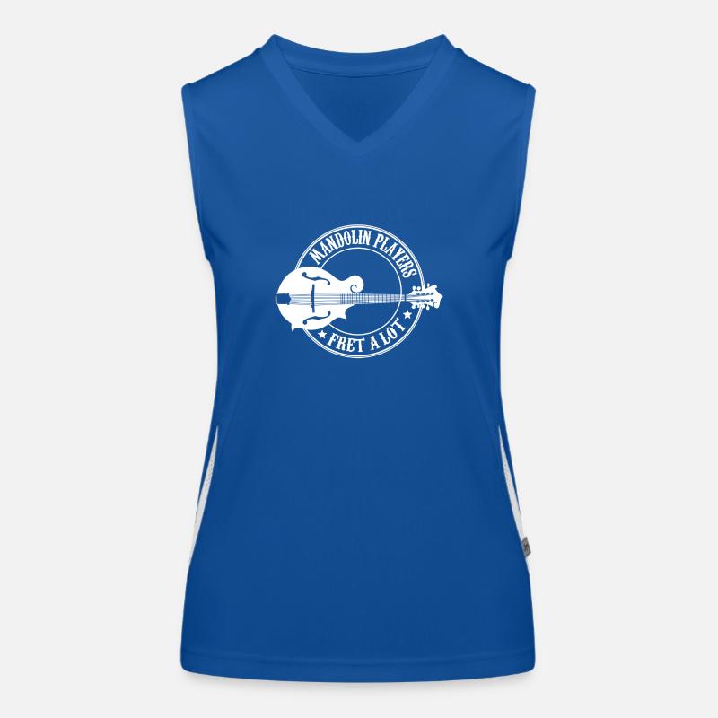mandolin player Women's Functional Contrast Tank Top