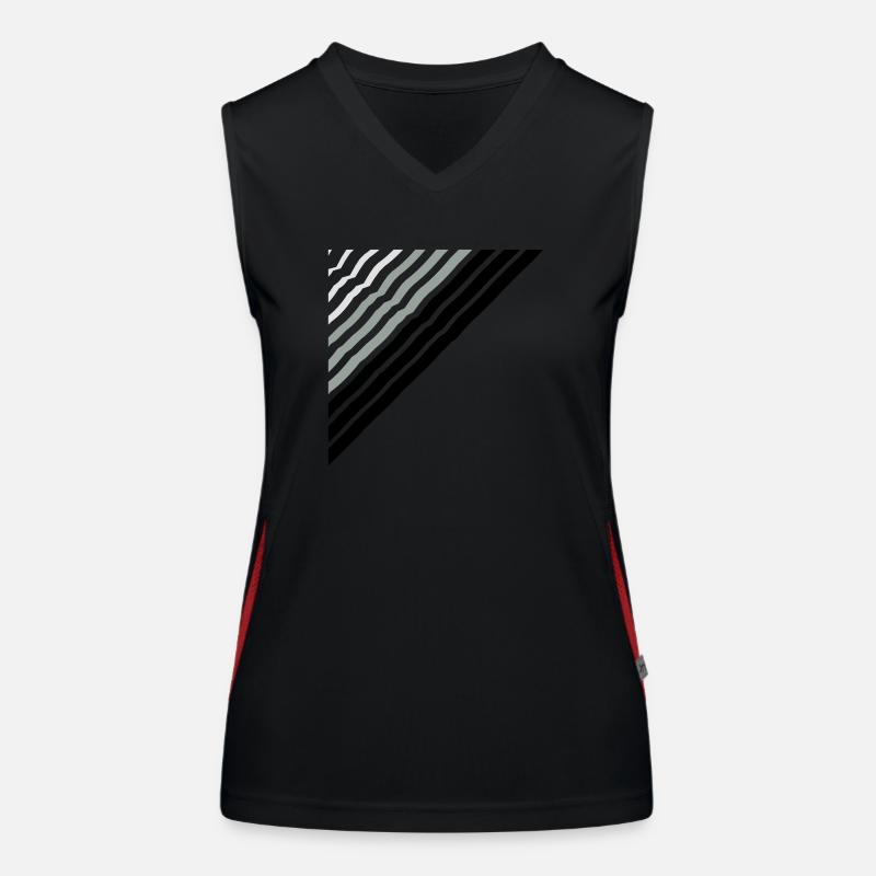 Triangular shape Many lines lines pattern Women's Functional Contrast Tank Top