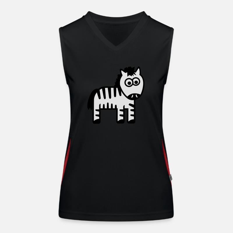 Zebra Funktionelles Kontrast-Tank Top für Frauen