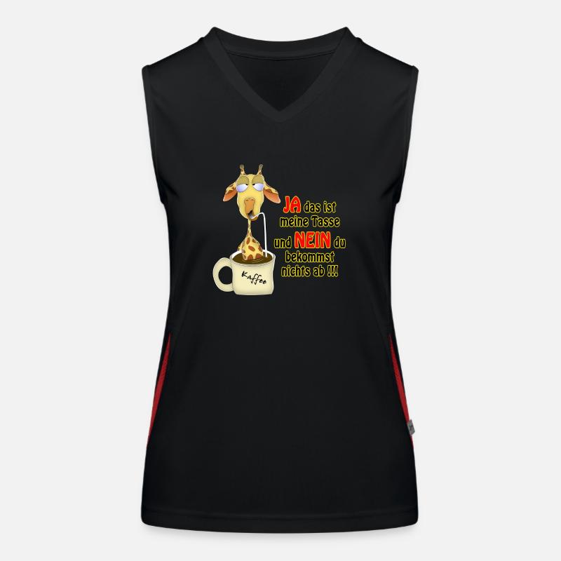 Giraffe im Kaffee Funktionelles Kontrast-Tank Top für Frauen