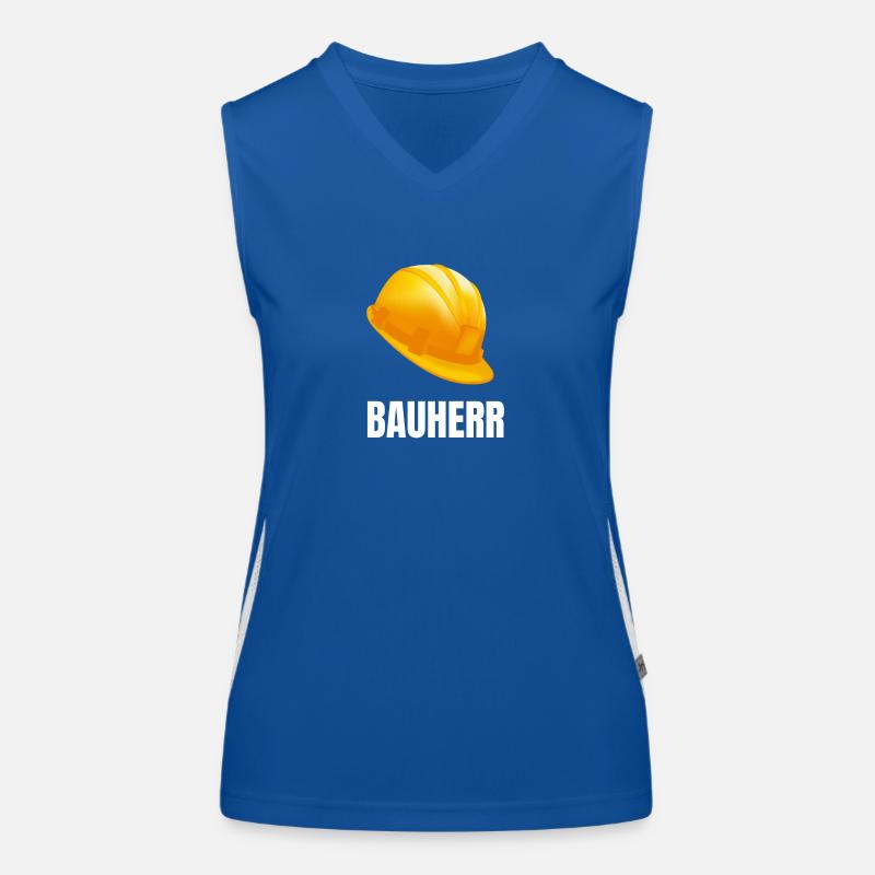 Bauherr Bauhelm Funktionelles Kontrast-Tank Top für Frauen