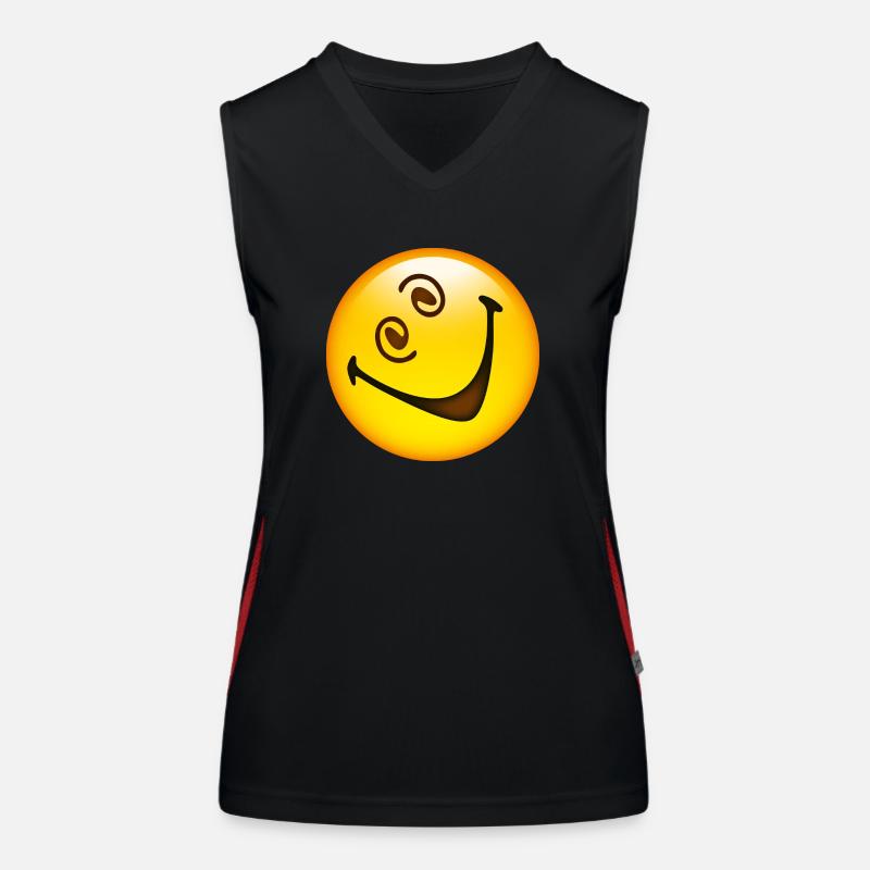 Smiley Glossy Crazy Happy Débardeur respirant contrasté Femme