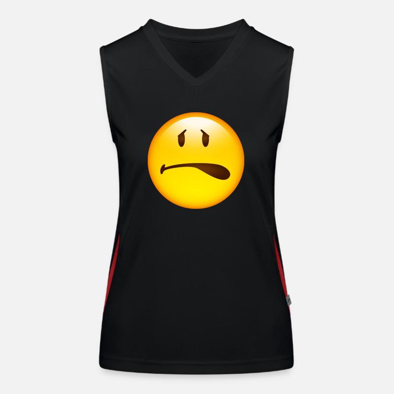 Smiley sad Women's Functional Contrast Tank Top