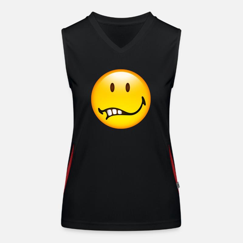 Smiley Glossy Doubt Funktionelles Kontrast-Tank Top für Frauen