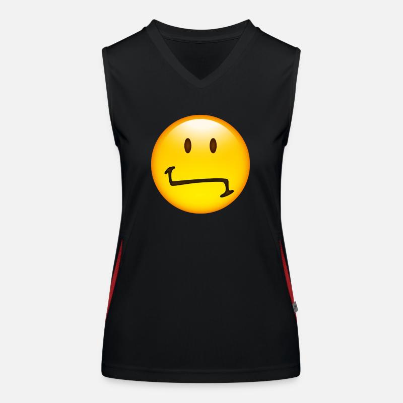 Smiley Unsure Funktionelles Kontrast-Tank Top für Frauen