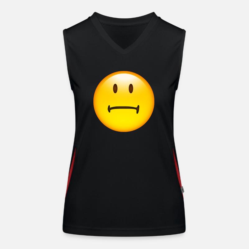 Smiley Bored Funktionelles Kontrast-Tank Top für Frauen