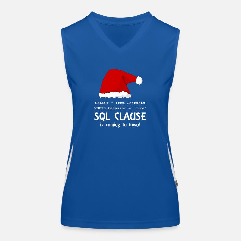 Sql Clause arrive en ville! - blanc Débardeur respirant contrasté Femme