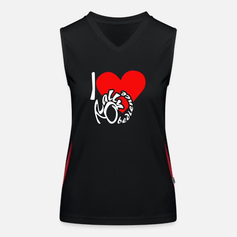 I love Rally Obedience Women's Functional Contrast Tank Top