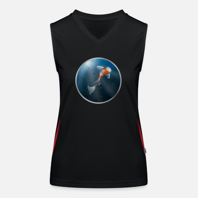 Fish under water Women's Functional Contrast Tank Top