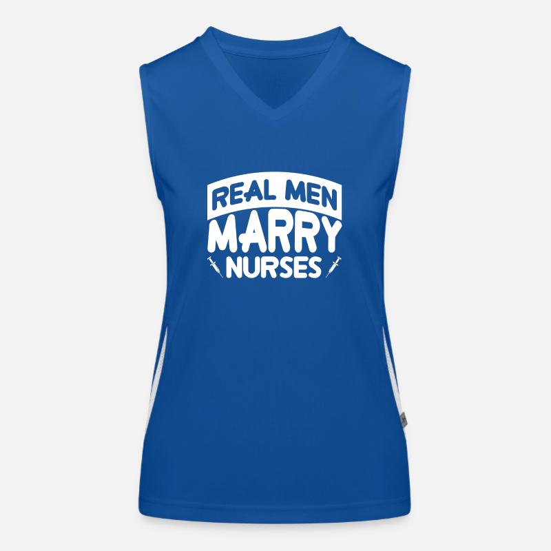 Real Men Marry Nurses - White Women's Functional Contrast Tank Top
