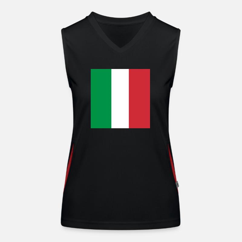 drapeau italie Débardeur respirant contrasté Femme