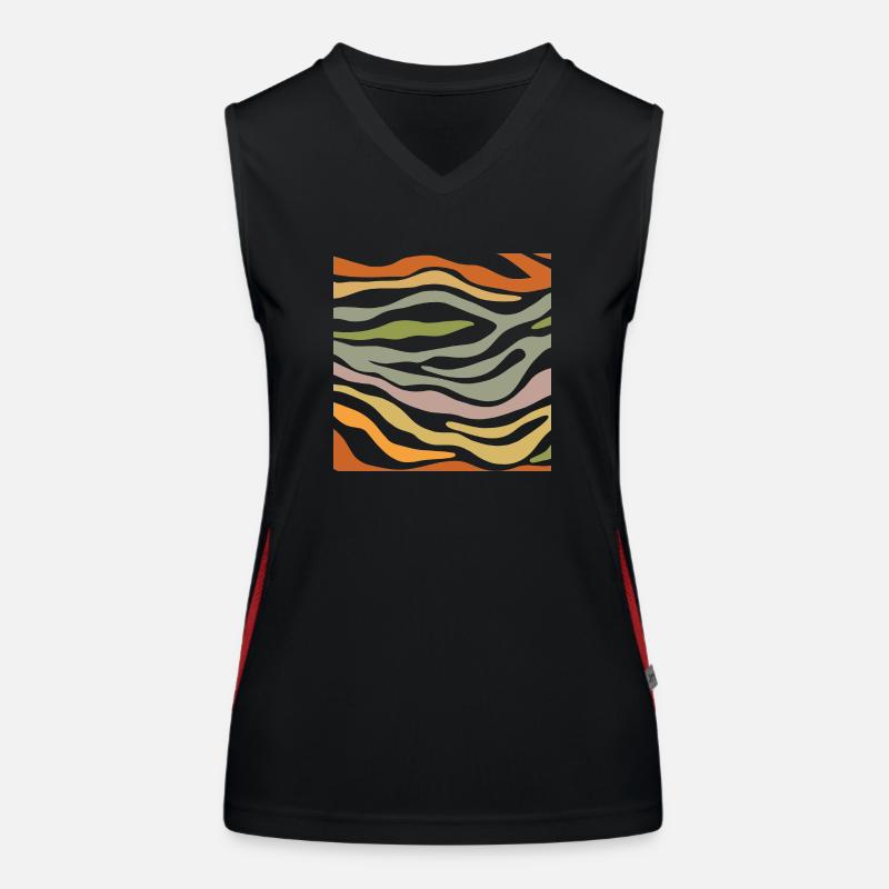 Tier Muster Funktionelles Kontrast-Tank Top für Frauen