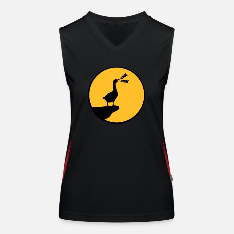 Wolf goose honk goose Women's Functional Contrast Tank Top