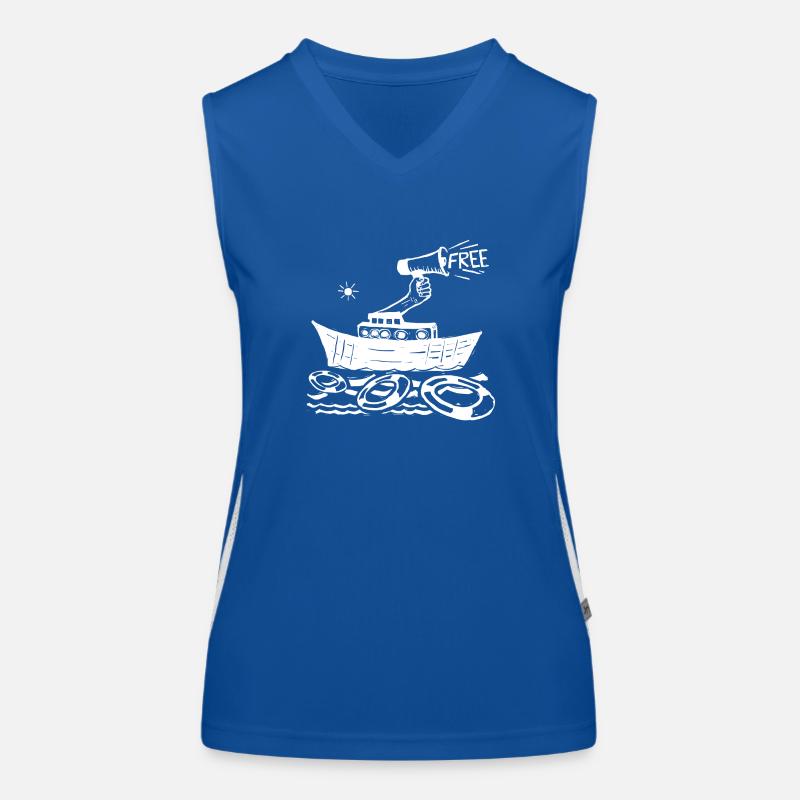 Rettungsboot, Seenotrettung Funktionelles Kontrast-Tank Top für Frauen