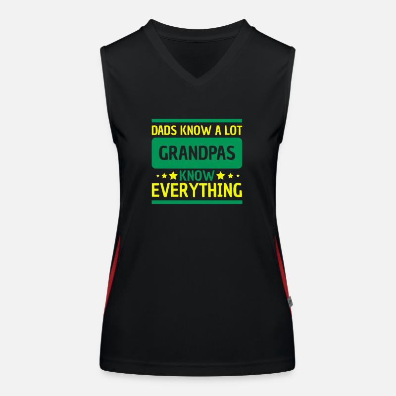 Dads Know A Lot Grandpas Know Everything Geschenk Funktionelles Kontrast-Tank Top für Frauen