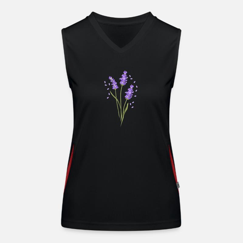 Fleur Violet Lavande d’été fleur idée de cadeau Débardeur respirant contrasté Femme