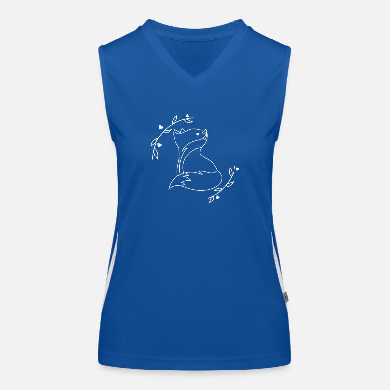 Fuchs Ornament Funktionelles Kontrast-Tank Top für Frauen