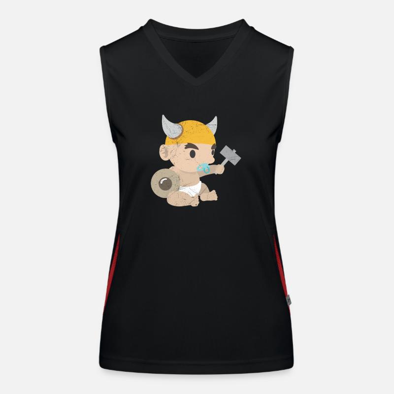 Viking Baby Schnuller Wikinger Geschenkidee Funktionelles Kontrast-Tank Top für Frauen