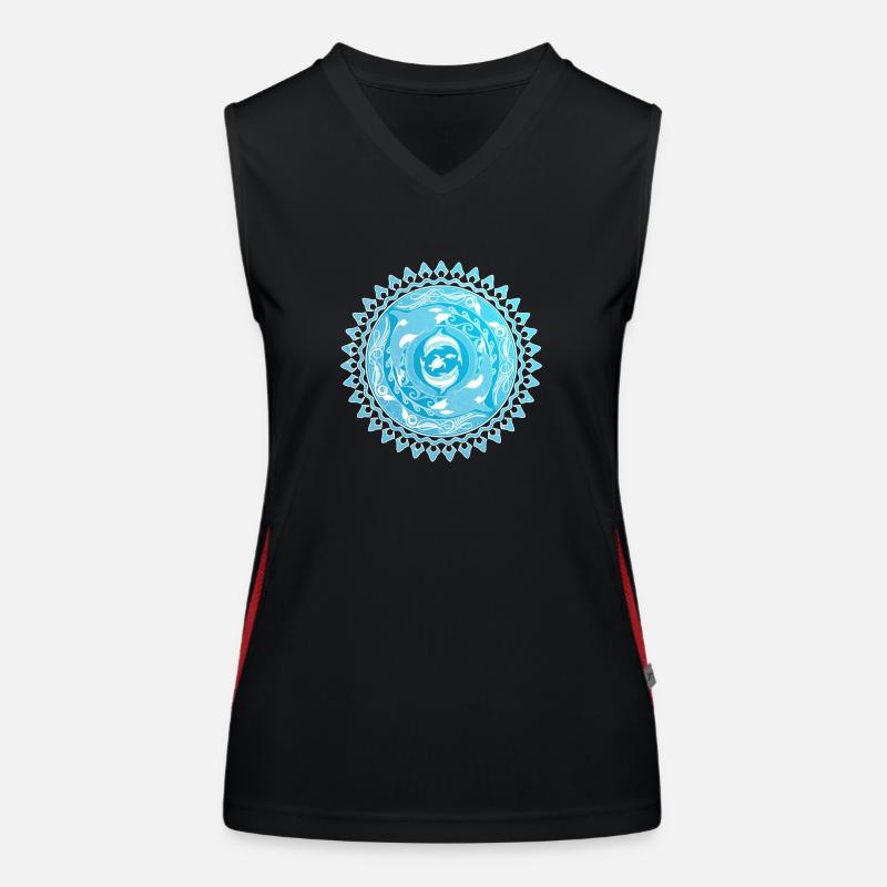 Orca Delfin Schildkröte Funktionelles Kontrast-Tank Top für Frauen