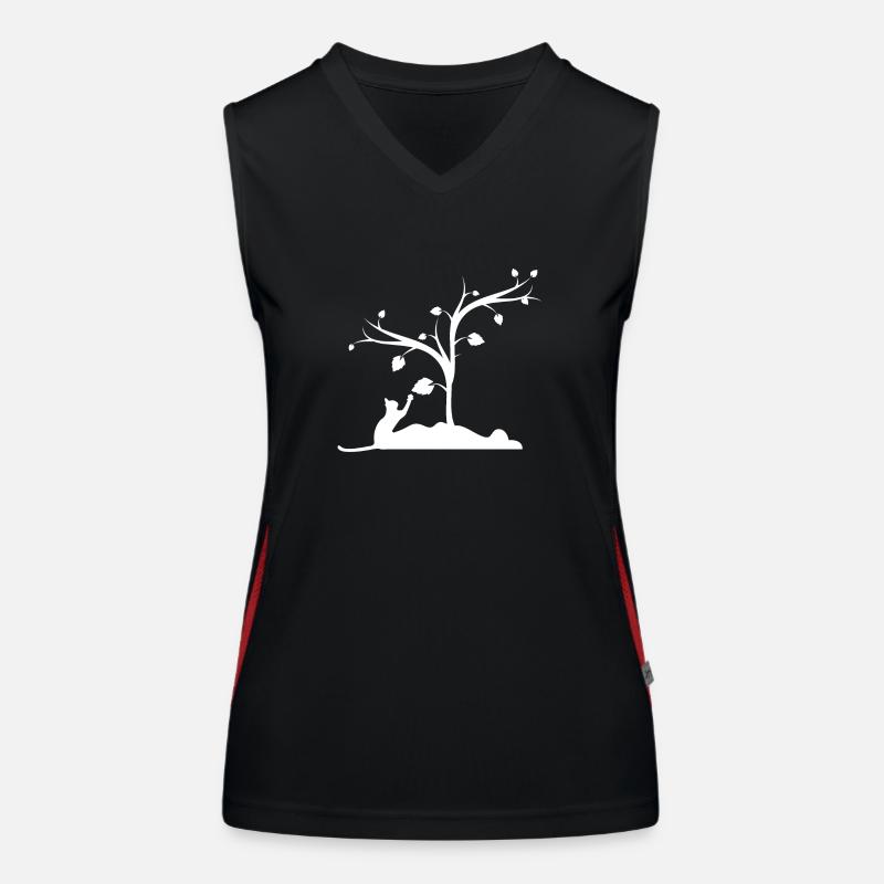 Katze Funktionelles Kontrast-Tank Top für Frauen