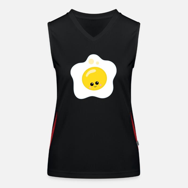 Fried egg Women's Functional Contrast Tank Top