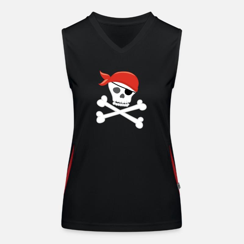 Tête de pirate Débardeur respirant contrasté Femme