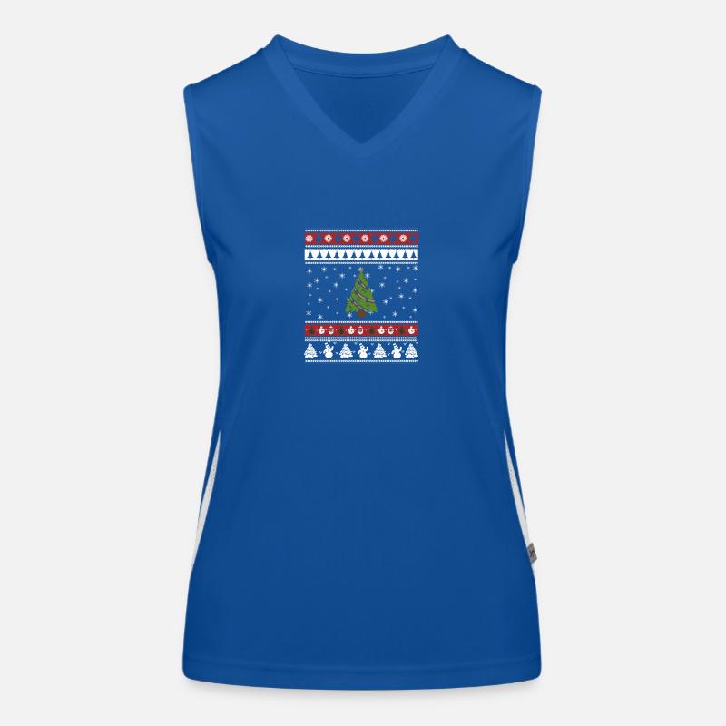 Weihnachtsbaum Ugly Christmas Funktionelles Kontrast-Tank Top für Frauen