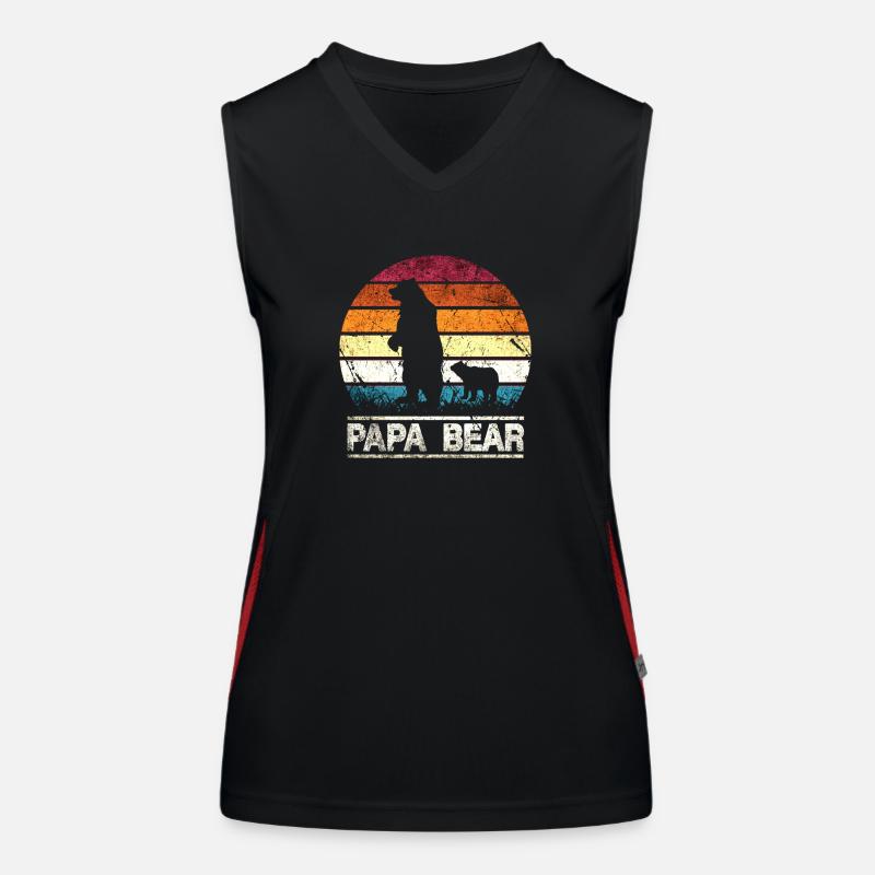 Papa Bear Funktionelles Kontrast-Tank Top für Frauen